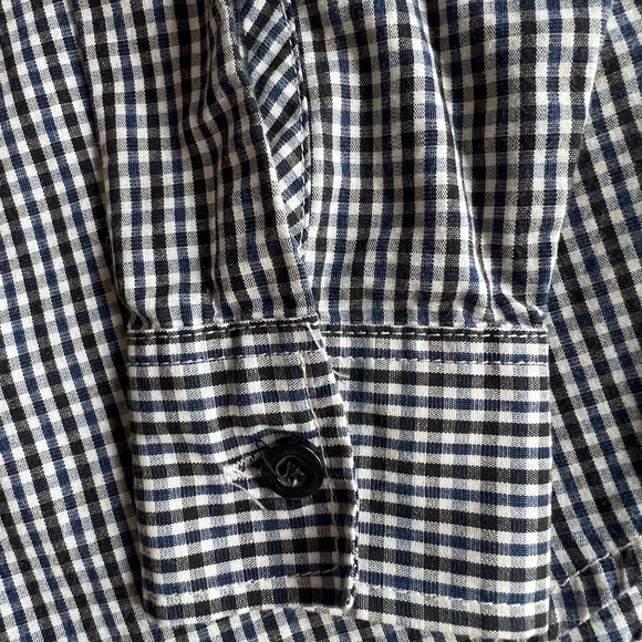 Nautica Boys Gingham Button Down Shirt Size 5 - Picture 3 of 7